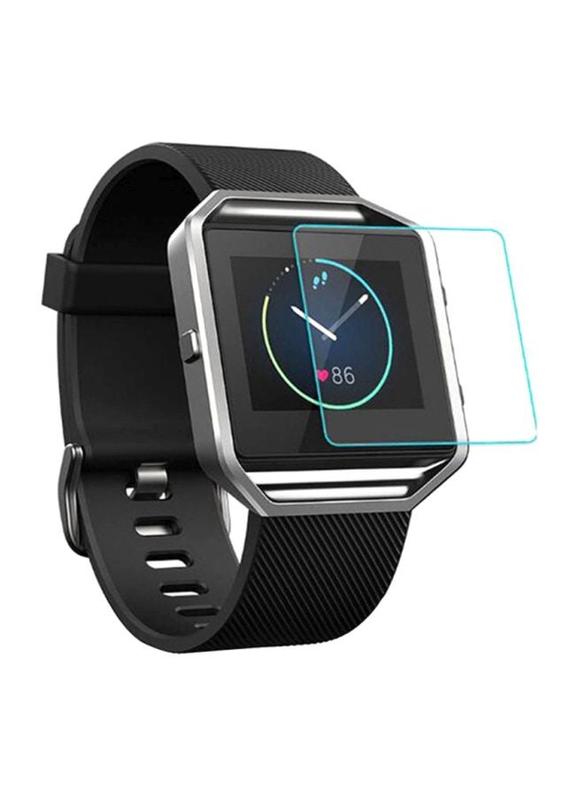 5-Piece Tempered Glass Screen Protector For Fitbit Blaze Blue/Clear