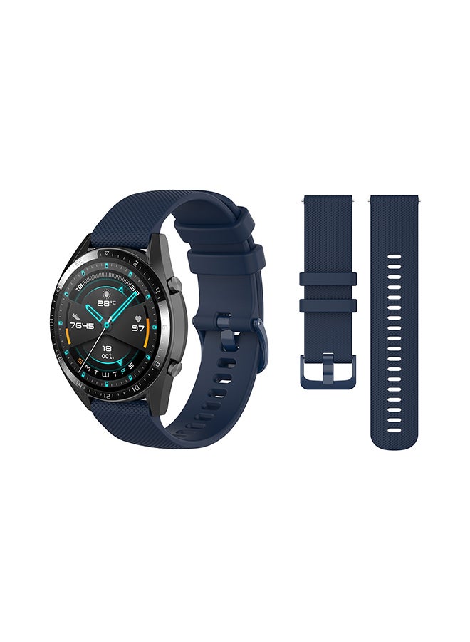 Stylish Replacement Band For Huawei Watch GT/GT 2 46mm Dark Blue