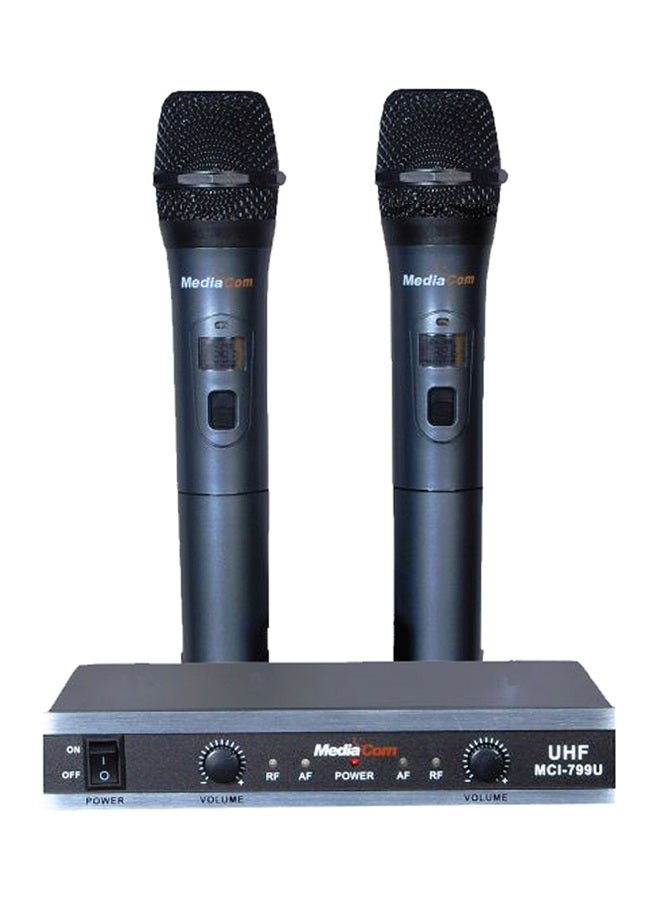 MCI Karaoke System With 2 Wireless Microphone 799U Black