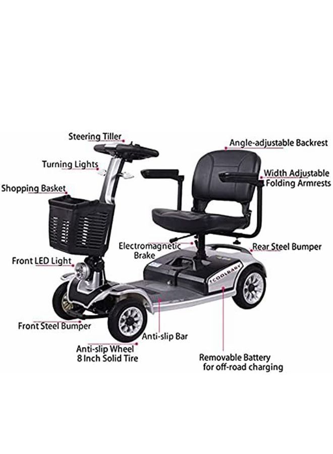 Electric Golf Carts Adult Mobility Scooter Trolley 8inch Tire 4 Wheels