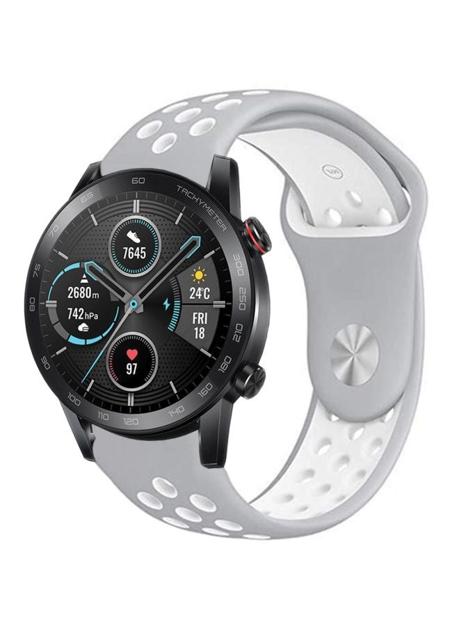 Replacement Band For Honor MagicWatch 2 46mm Grey/White