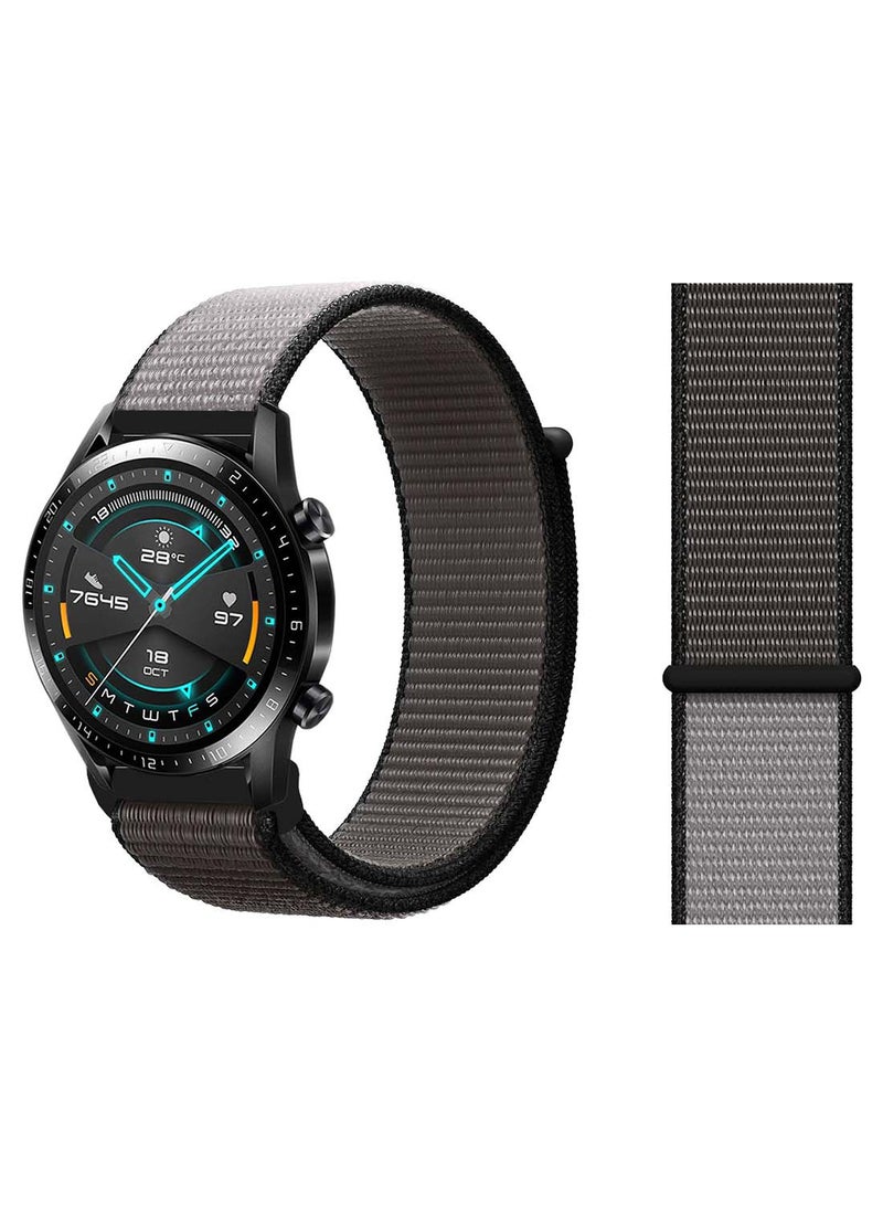 Nylon Loop Replacement Band 22mm For Huawei Watch GT 2 46mm Anchor Grey
