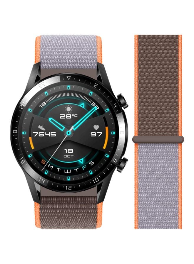 Replacement Band For Huawei Watch GT 2 - 46mm Grey/Brown/Orange