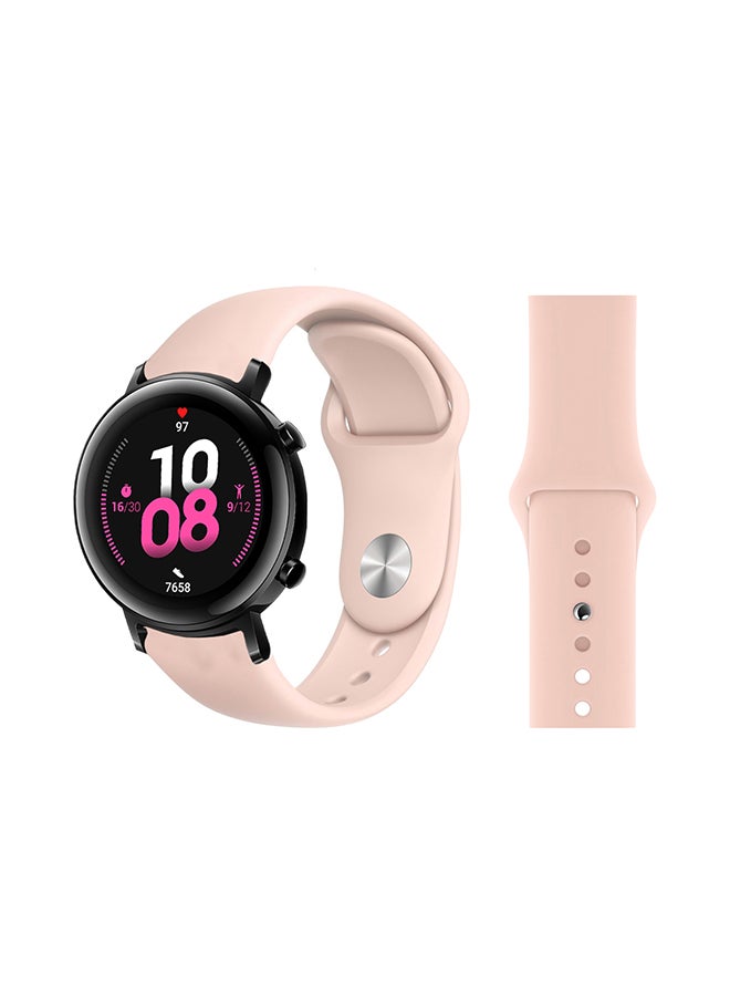 Solid Silicon Replacement Band For Huawei Watch GT 2 Pink Sand