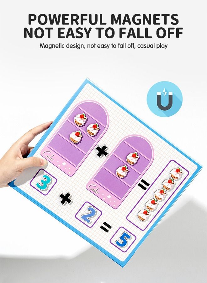Learning Kit Preschool Magnetic Busy Book, 2-in-1 Number Decomposition Teaching AIDS, Mathematics Addition and Subtraction Teaching Tools Fine Motor Skills Learning Book Toy