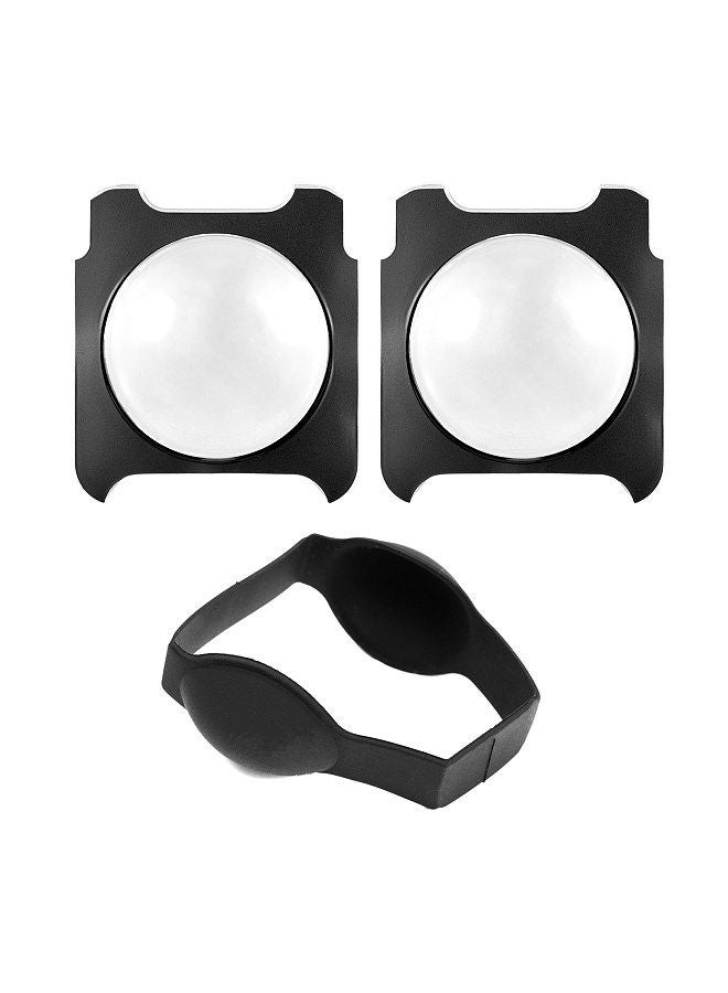 2pcs Panoramic Camera Lens Guards Lens Protective Cover Lens Protector Compatible with Insta360 ONE R/RS Camera