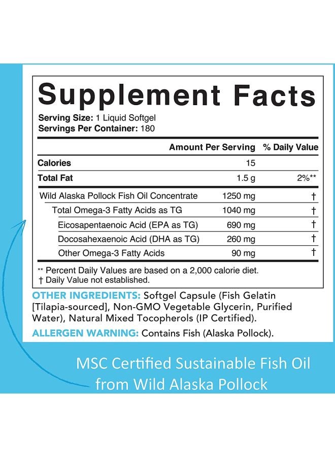 Sports Research Omega-3 Fish Oil, Triple Strength 90 Softgels