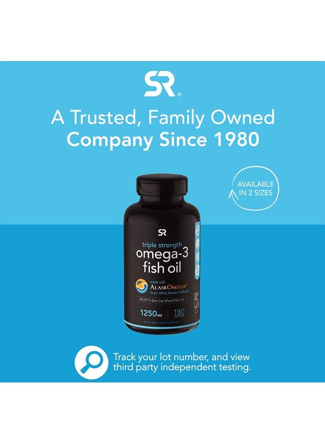 Sports Research Omega-3 Fish Oil, Triple Strength 90 Softgels