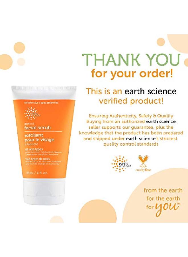 Apricot Gentle Exfoliating Facial Scrub For All Skin Types (4 Oz)