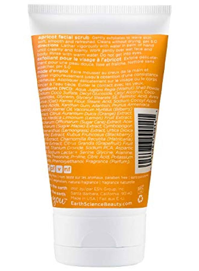 Apricot Gentle Exfoliating Facial Scrub For All Skin Types (4 Oz)