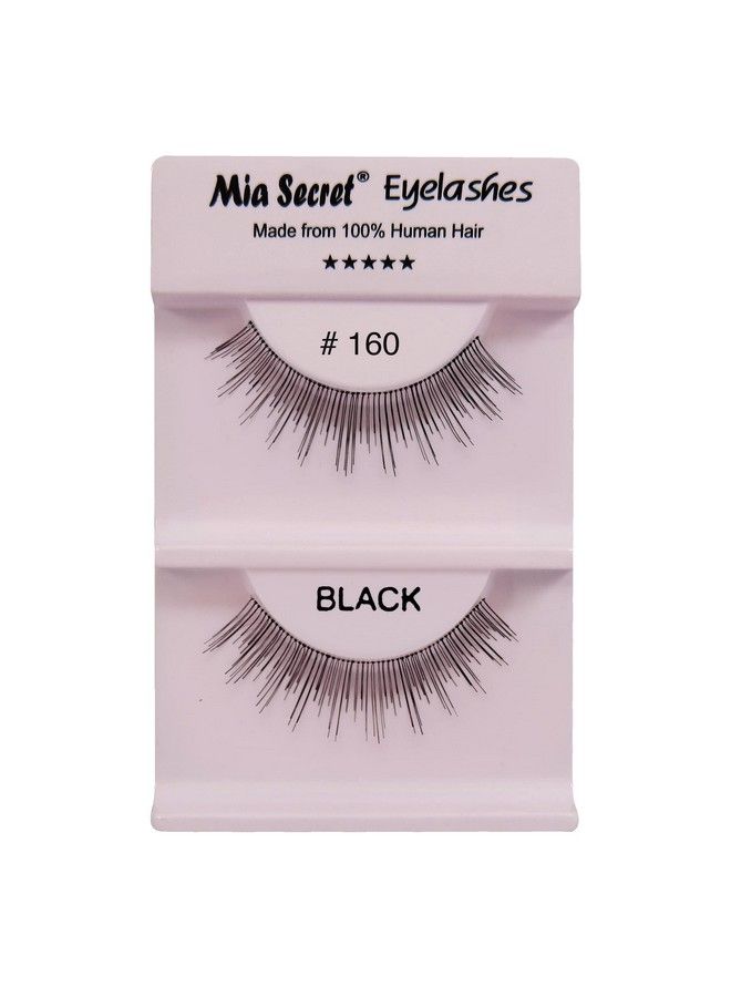 Regular Natural Eyelashes  Natural Style False Eyelash  Invisible Clear Band  Reusable And Lightweight  4 Pack (El160)