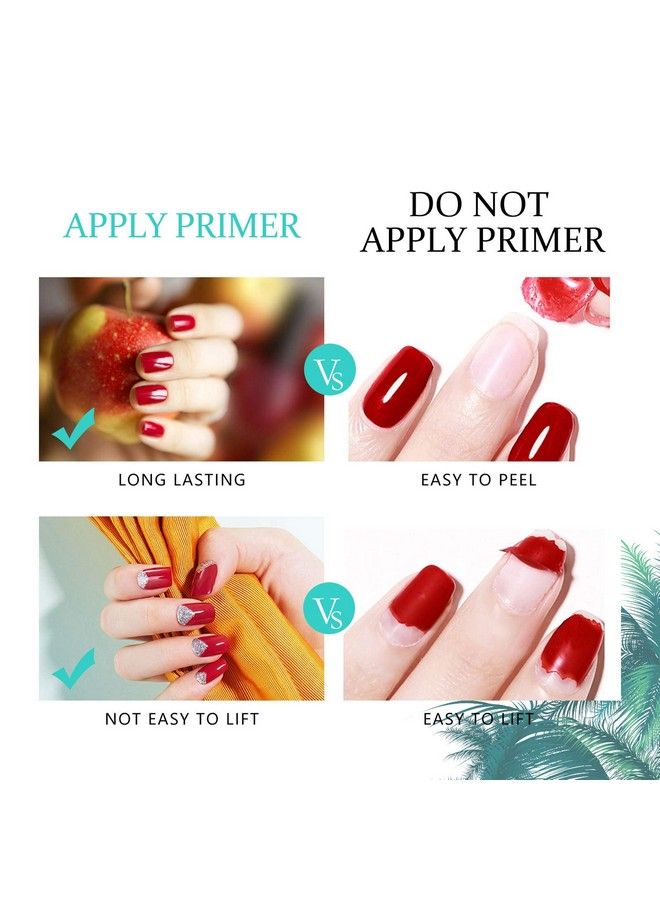 Nail Dehydrator And Nail Primer Longlasting Air Dry (Acid Free) For Acrylic Powder And Gel Nail Polish Superior Protein Bonding 15Ml / 0.5 Oz Each