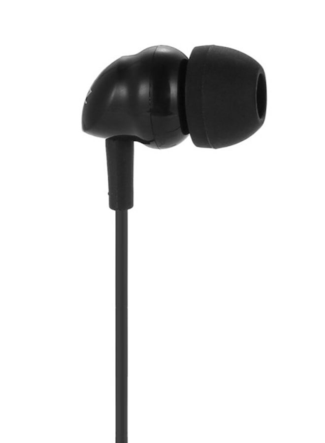 Single Earbud Stereo-To-Mono Earphones With Mic Black