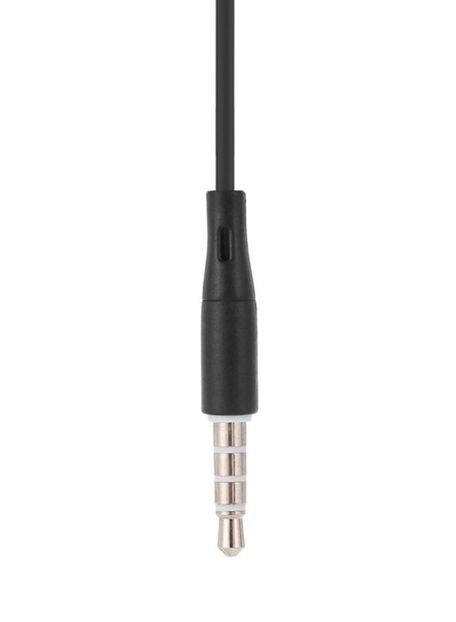 Single Earbud Stereo-To-Mono Earphones With Mic Black