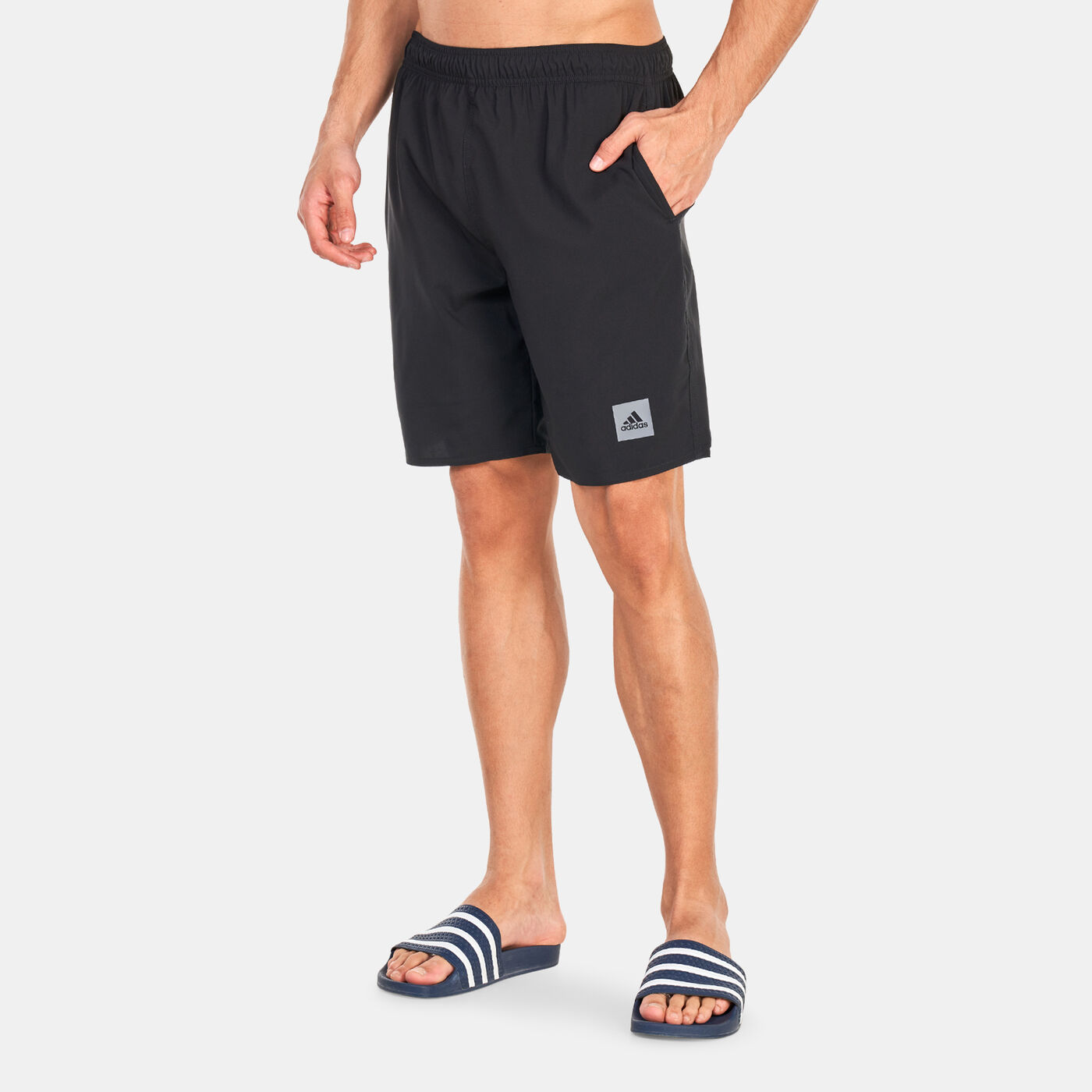 Men's Classic-Length Solid Swim Shorts