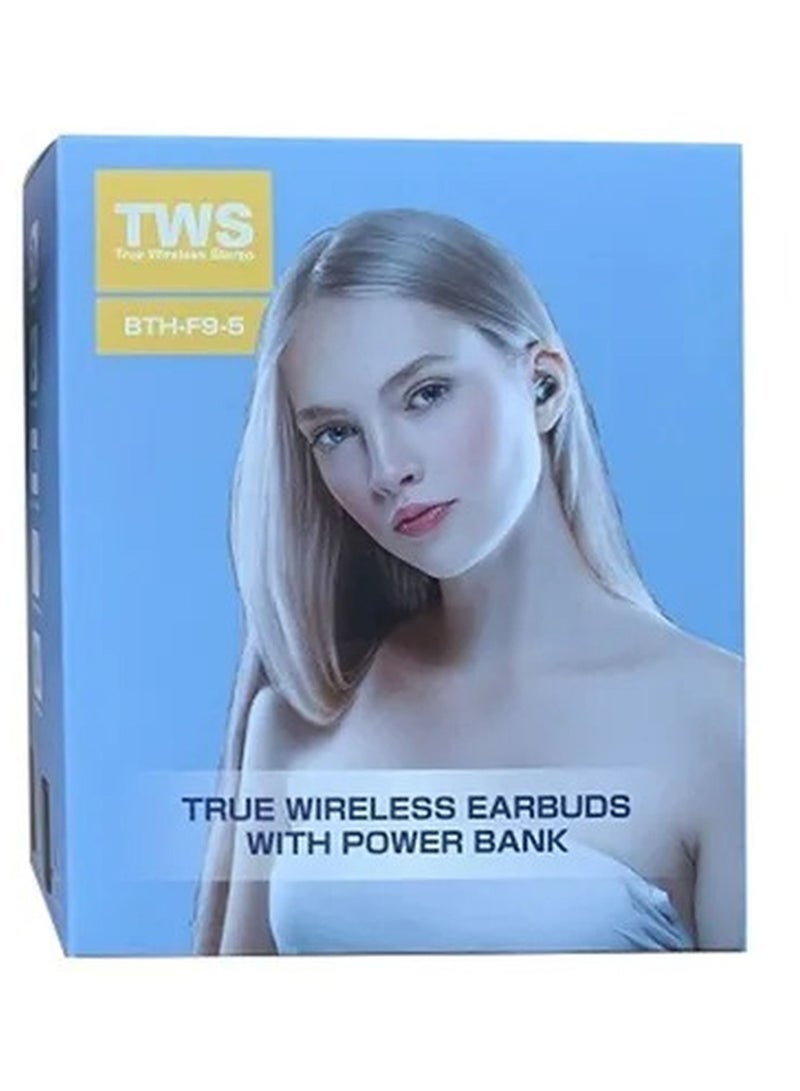 True Wireless Earbuds With Power Bank Black