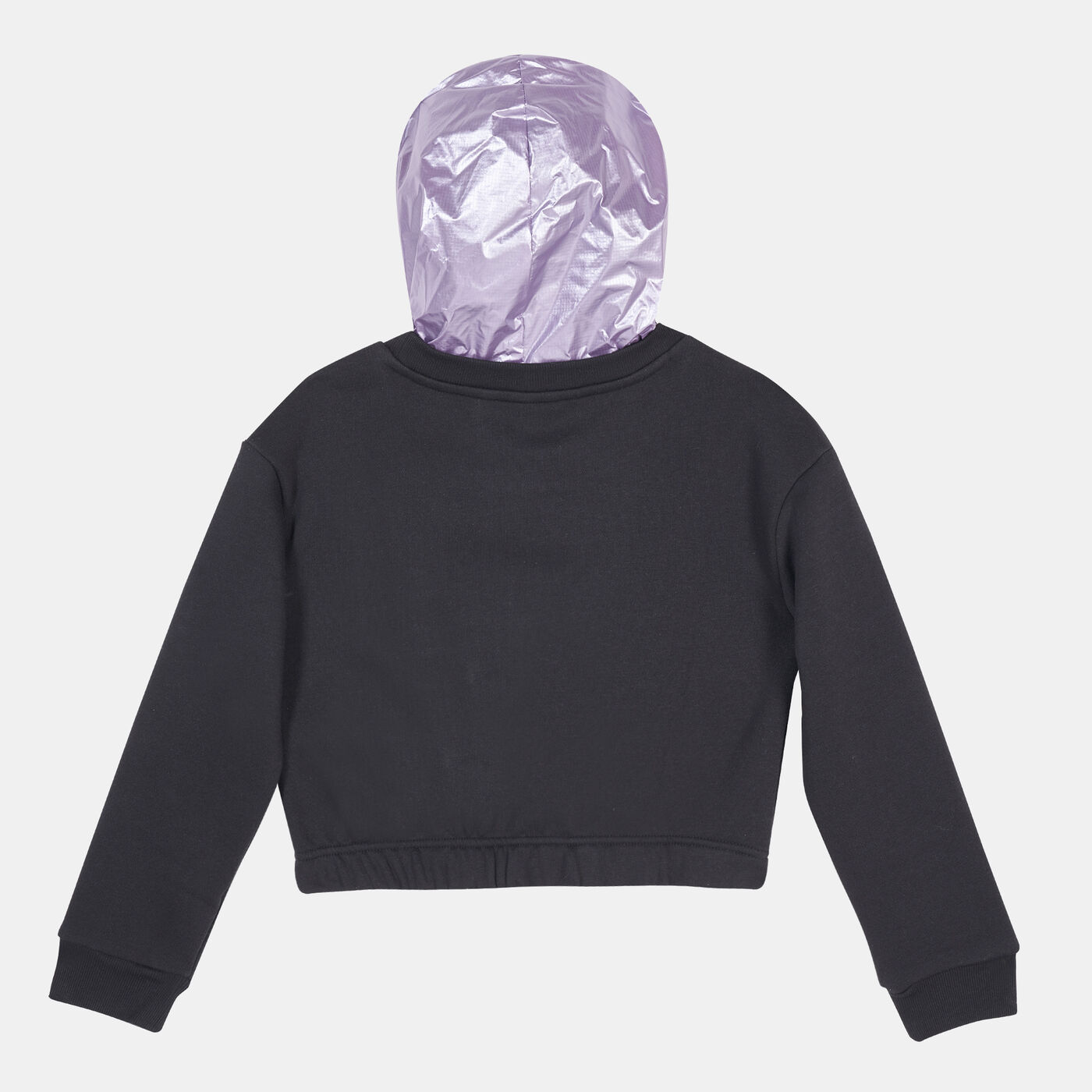 Kids' Winter Glam Fleece Loose Crop Hoodie