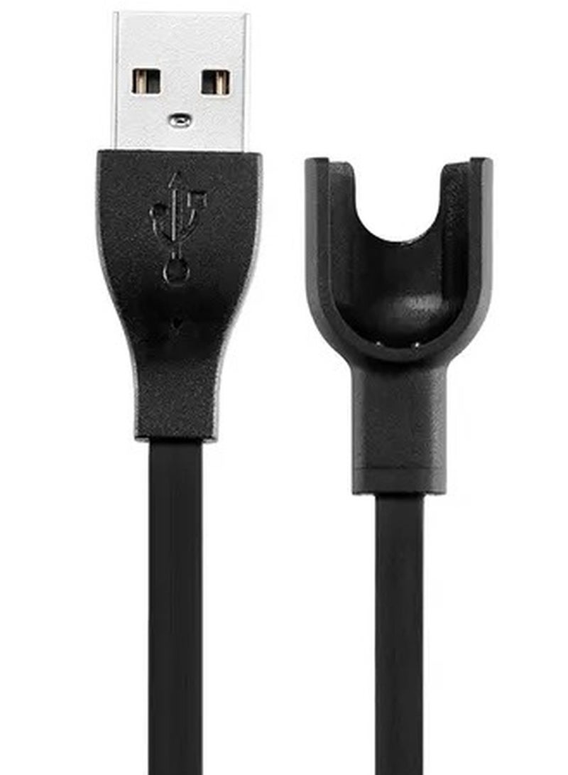 USB Charging Cable For Xiaomi Mi Band 3&4 Smart Watch Black