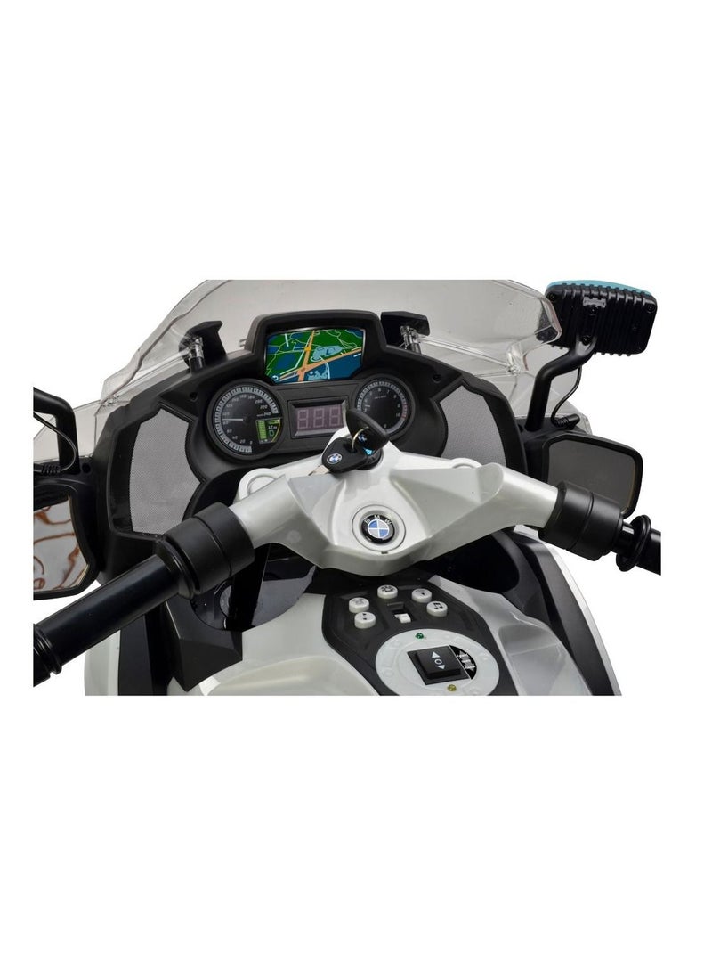 12V Police Motorcycle White
