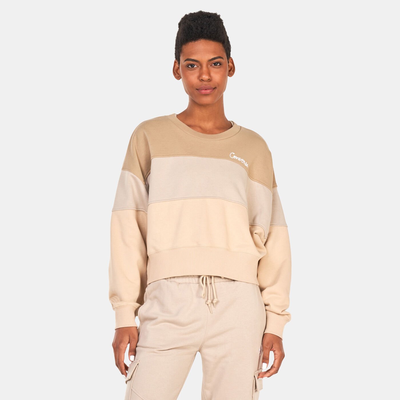 Women's Colour-Blocked Crew Sweatshirt