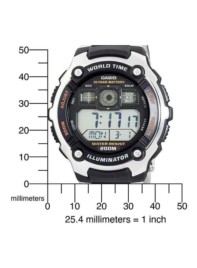 Boys' Youth Series Digital Watch AE-2000WD-1AV - 48 mm - Silver