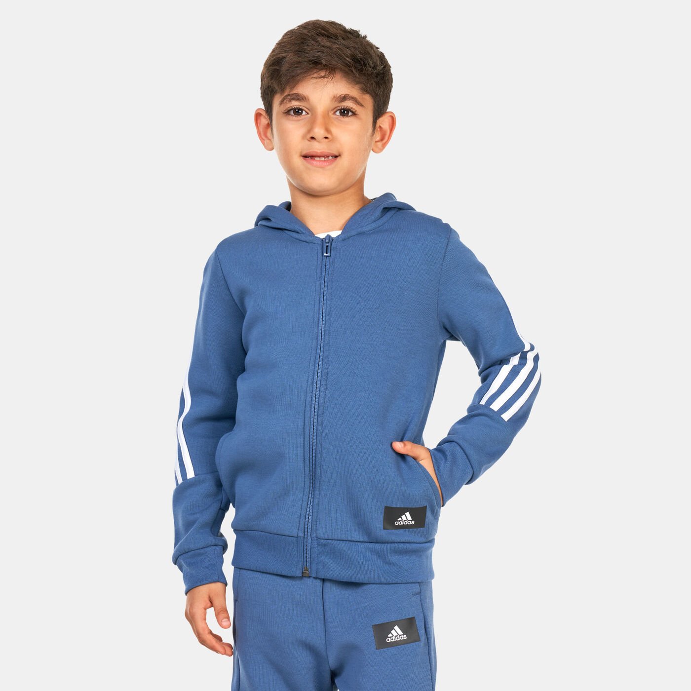 Kids' Future Icons 3-Stripes Full-Zip Hoodie