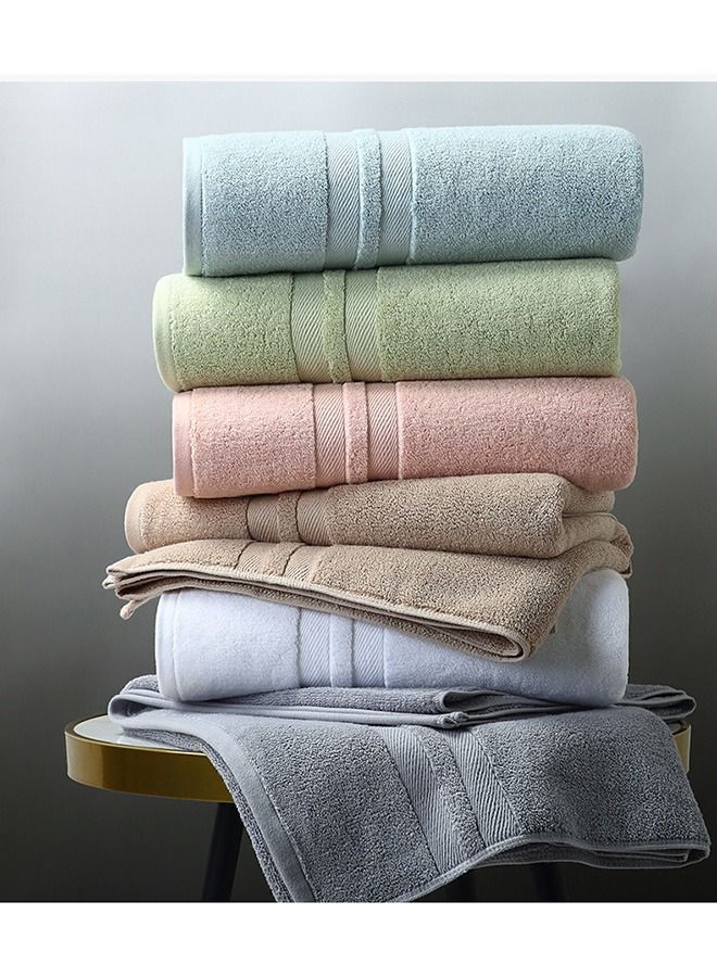 Two-piece household daily use pure cotton bath towel pure cotton towel thickened absorbent (Brown)