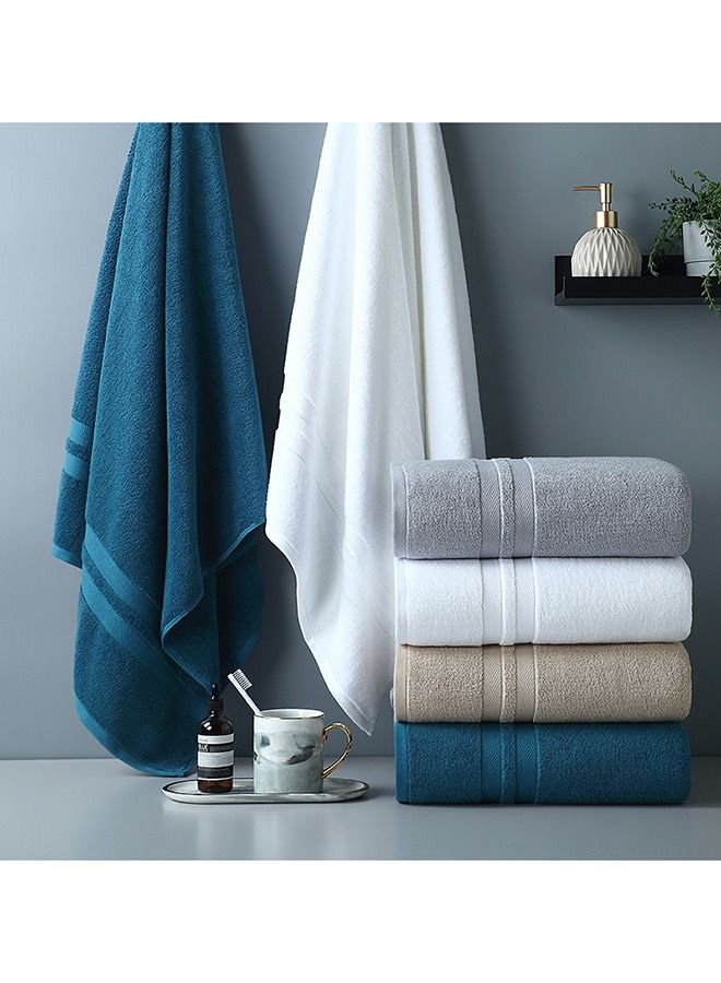 Two-piece household daily use pure cotton bath towel pure cotton towel thickened absorbent (Brown)