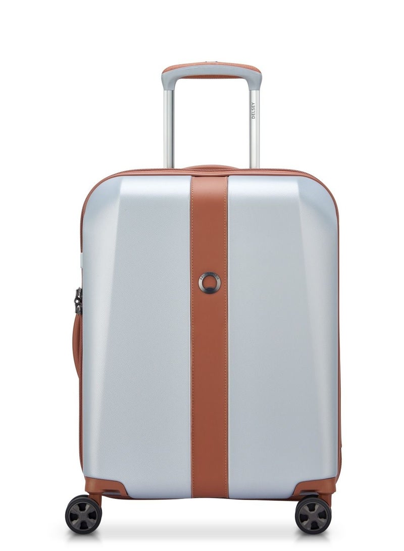 Delsey Promenade Hard 2.0 70cm Hardcase 4 Double Wheel Expandable Check In Luggage Trolley Silver