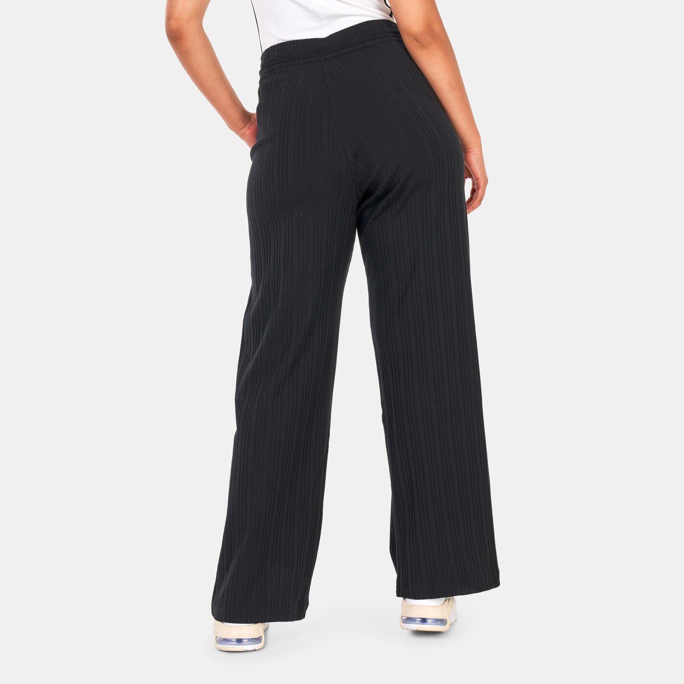 Women's Ribbed Jersey Wide-Leg Pants