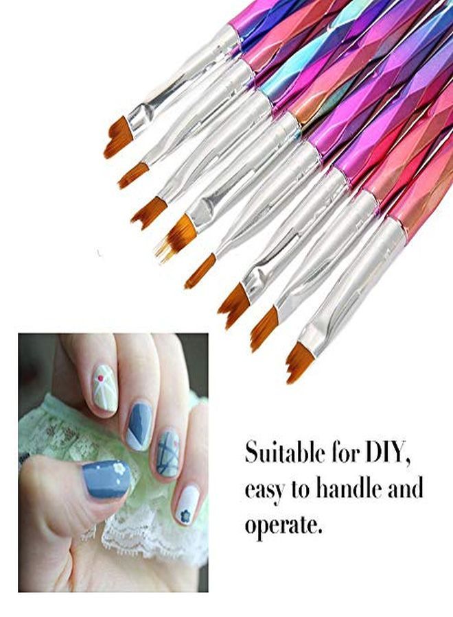 T French Pen, Manicure Brush, 8Pcs Nail Art Brushes Tool, Different Sizes And Shape, Suitable For Nail Brushes Nail-Brushes For Professional Salon And Diy Use