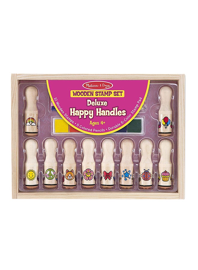 Deluxe Happy Handle Wooden Stamp Set