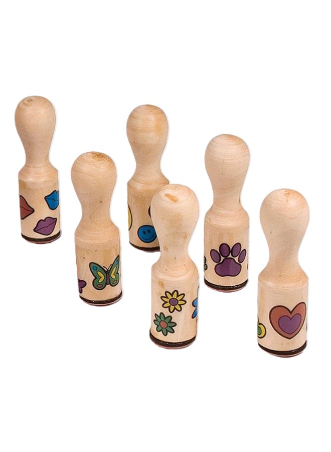 Deluxe Happy Handle Wooden Stamp Set