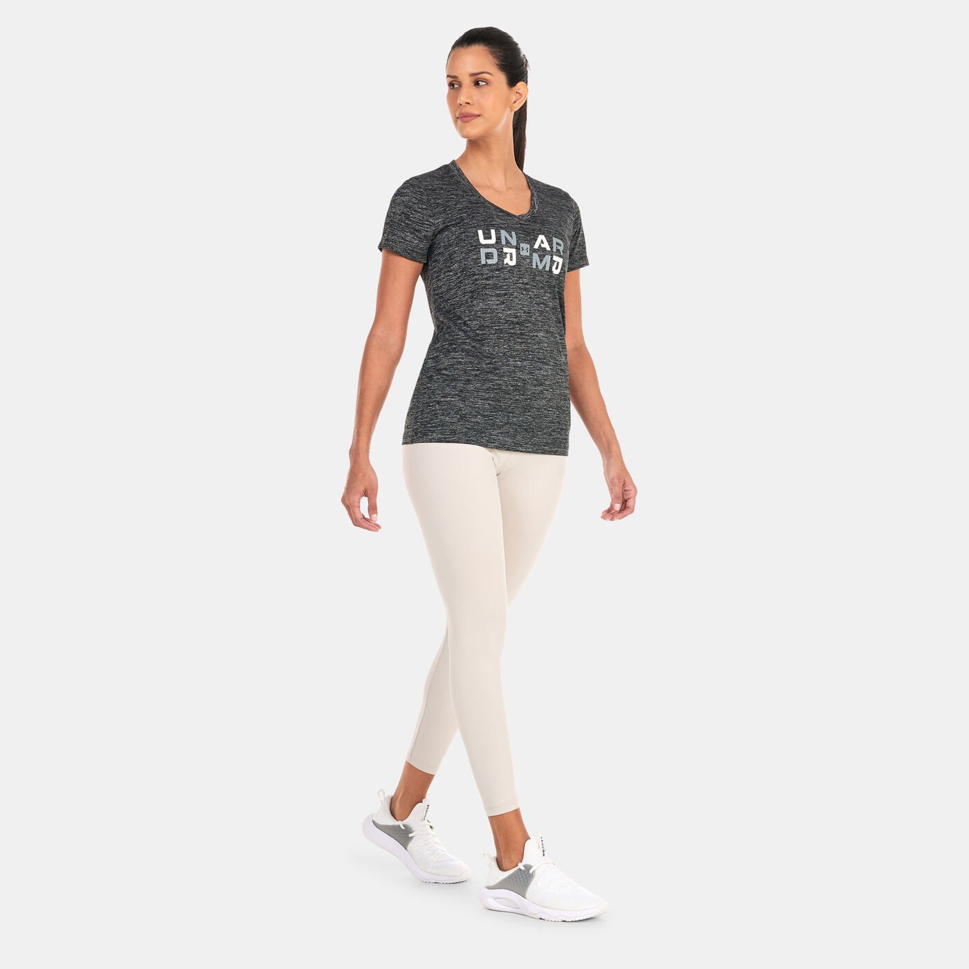 Women's UA Tech™ Twist Graphic V-Neck T-Shirt