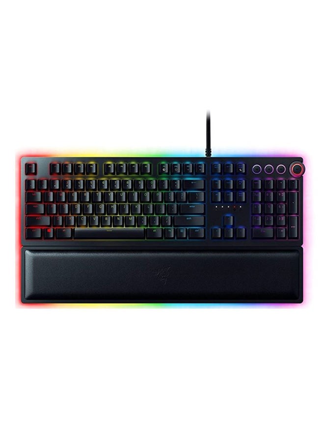 Razer Huntsman Elite: Opto-Mechanical Switch - Multi-Functional Digital Dial & Media Keys - Leatherette Wrist Rest - 4-Side Underglow - Gaming Keyboard, Wired