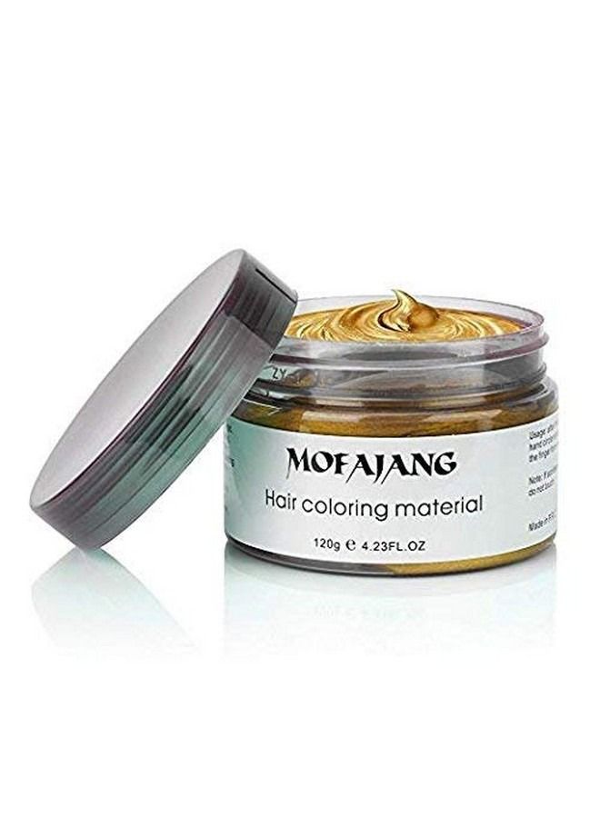 Gold Hair Wax Dye Styling Cream Mud Natural Hairstyle Color Pomade Washable Temporary Gold