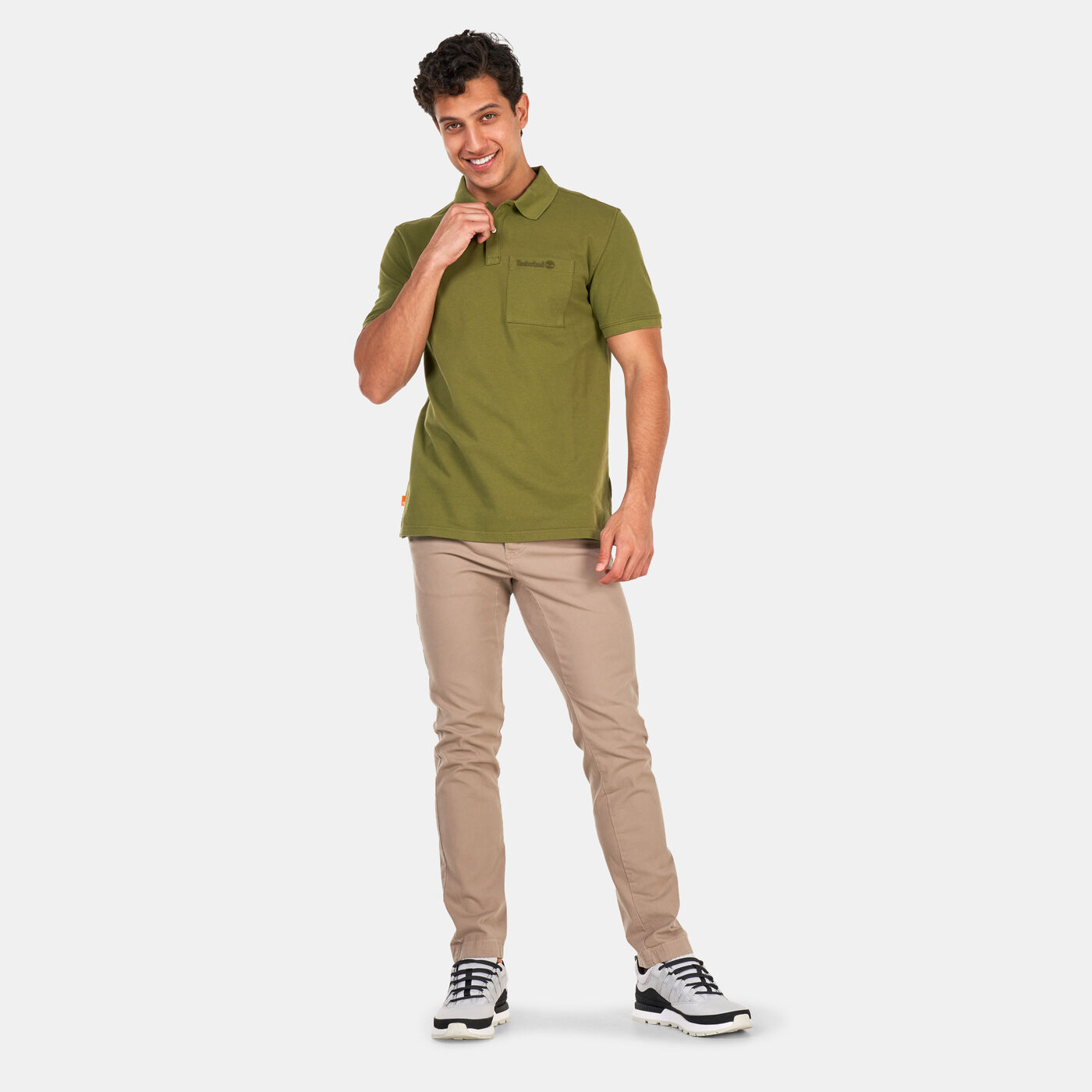 Men's Modern Wash Pocket Polo Shirt