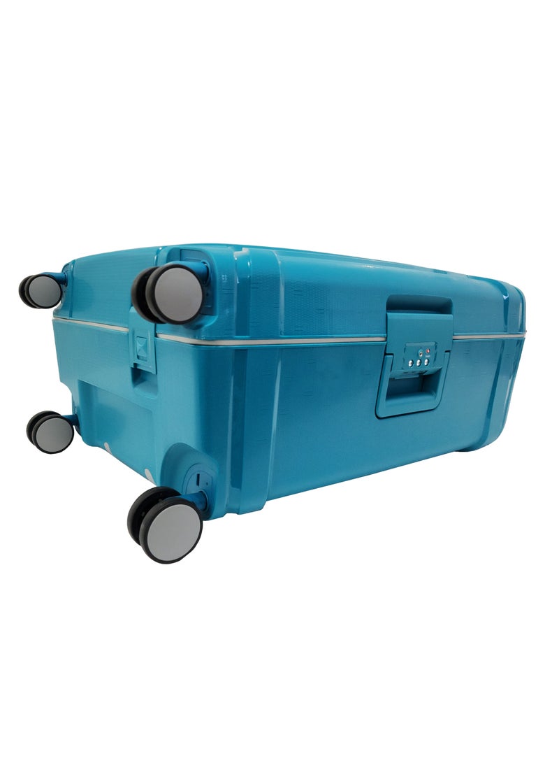 Luggage Set Unbreakable Hard Side Heavy Duty Travel Bag Trolley 3 Pieces Set With Spinner Wheels & Lock (20/25/29 Inches) (Turquoise)
