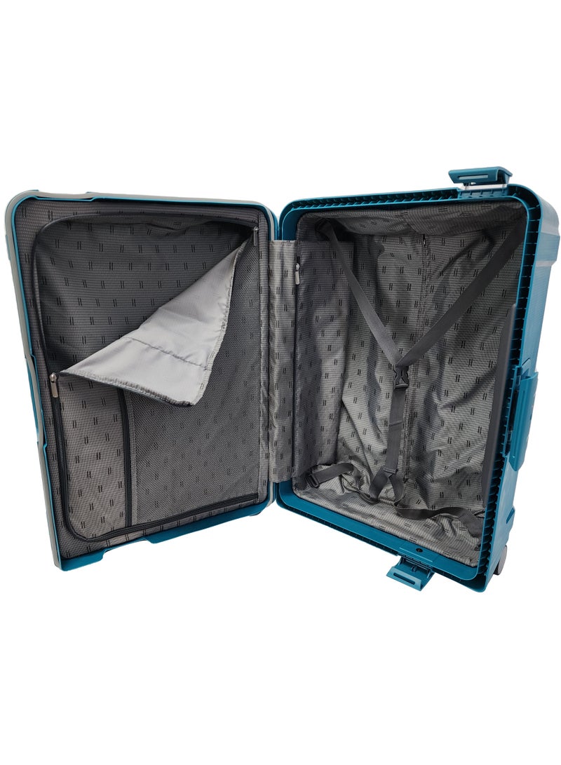 Luggage Set Unbreakable Hard Side Heavy Duty Travel Bag Trolley 3 Pieces Set With Spinner Wheels & Lock (20/25/29 Inches) (Turquoise)