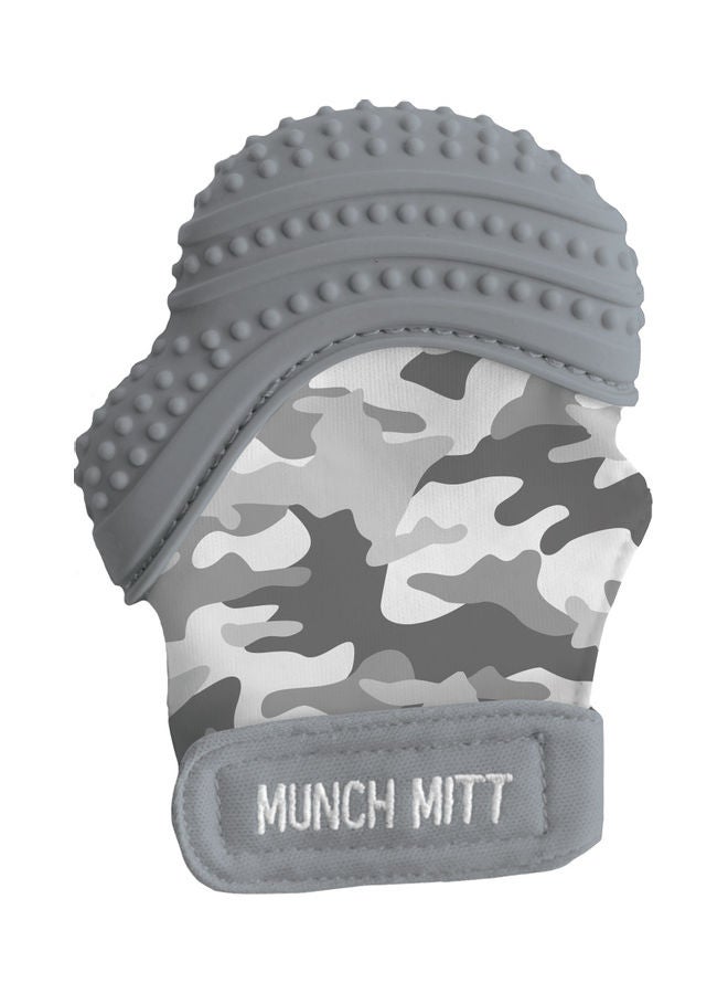 Camo Printed Munch Mitt Teether With Travel Bag