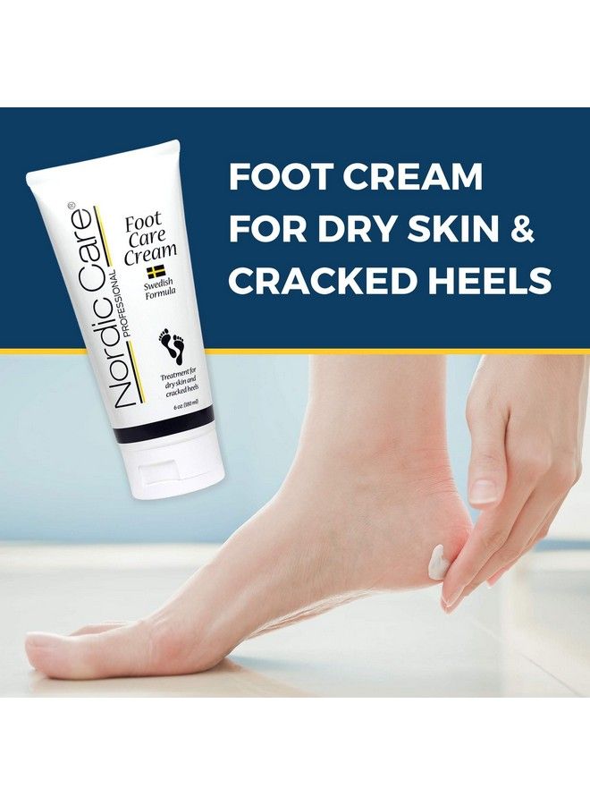 Foot Care Cream 6 Oz. Foot Lotion For Cracked & Dry Skin For Dry Feet Cracked Heels & Callus Removal Hypoallergenic & Lanolinfree Essential Oils Eucalyptus Urea & Glycerin