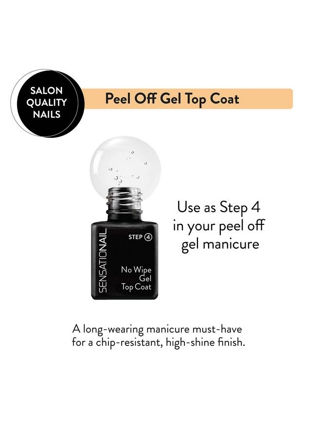 Peel Off Formula Gel Nail Top Coat Refill 0.25 Fl Oz Clear