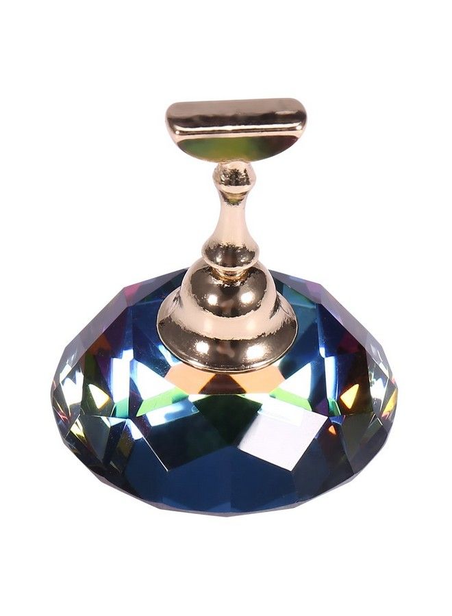 Nail Tips Stand Holder Nail Art Display Stand Magnetic Nail Stand Alloy Nail Art Display Base For Nail For Nail Art Equipment Art Design(Colorful Diamond Crystal)