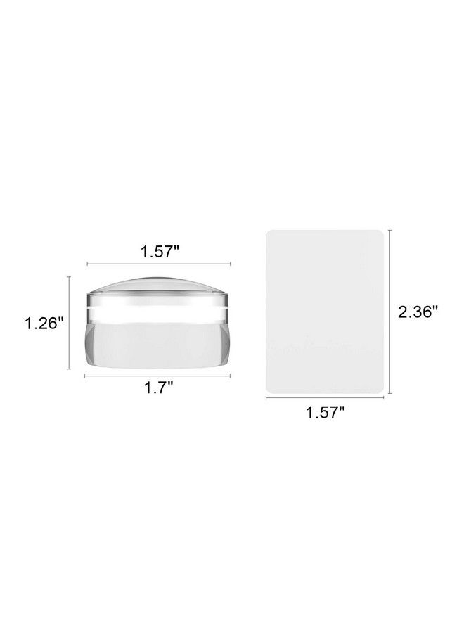 Nail Art Stamper Clear Silicone Stamping Jelly With Scraper Transparent Visible Body No Misplacement For Diy Nail Decor