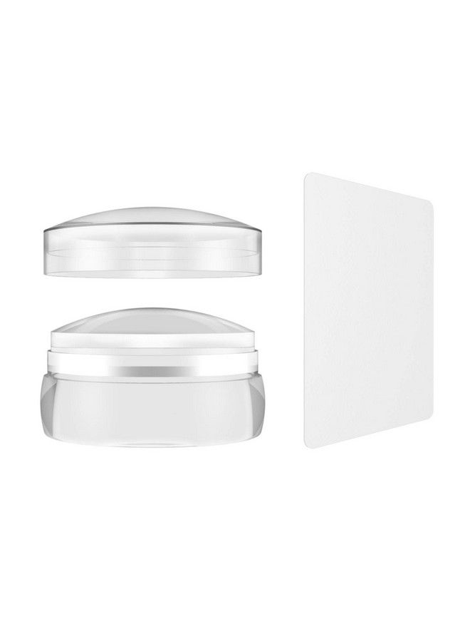 Nail Art Stamper Clear Silicone Stamping Jelly With Scraper Transparent Visible Body No Misplacement For Diy Nail Decor