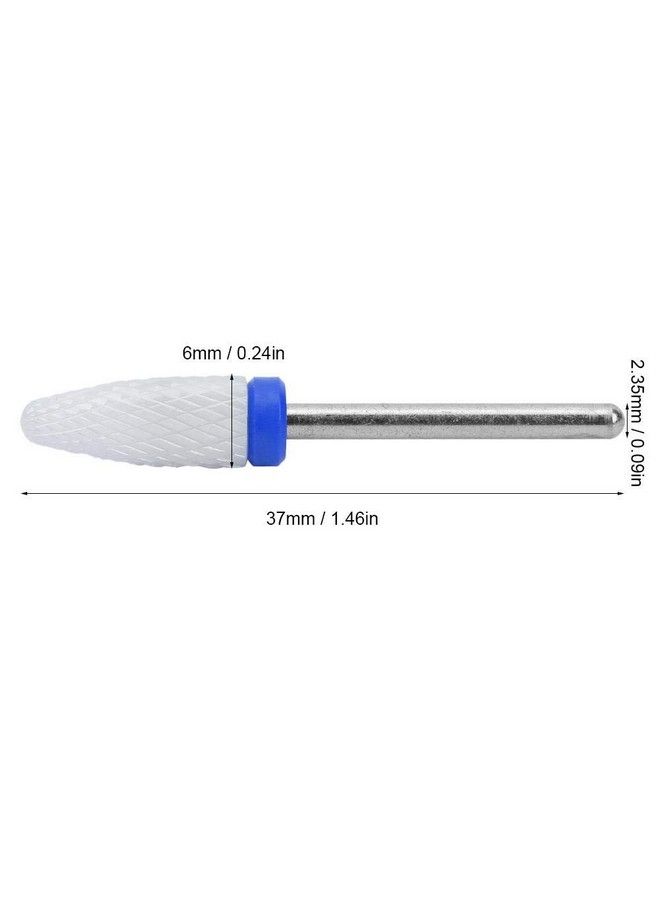Ceramic Nail Drill Bit Cornheadshape Professional Grinding Head For Nail Polishing(Blue)
