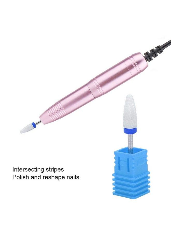 Ceramic Nail Drill Bit Cornheadshape Professional Grinding Head For Nail Polishing(Blue)