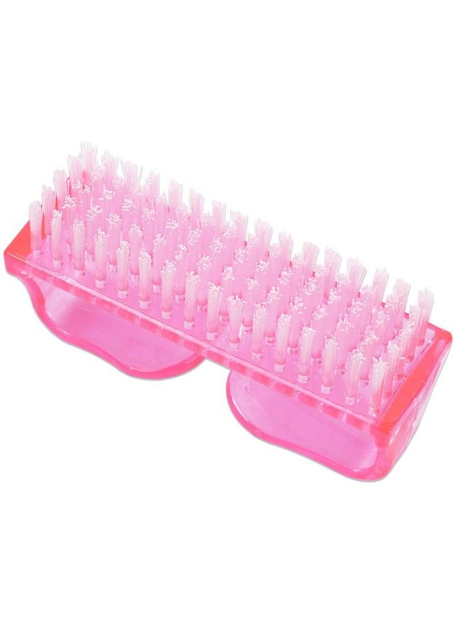 (Pack Of 4 Pieces) Mixed Colored Scrub Brush With Handle For Use On Nails Brush Cleaning Brush Manicure Brush Sanitize Brush General Use Brush