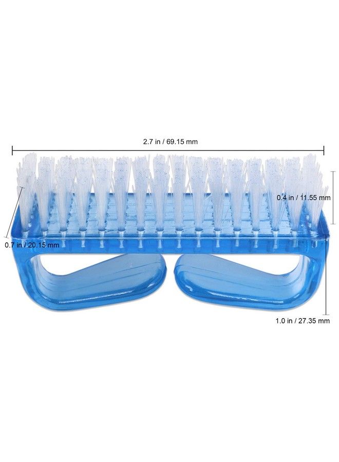 (Pack Of 4 Pieces) Mixed Colored Scrub Brush With Handle For Use On Nails Brush Cleaning Brush Manicure Brush Sanitize Brush General Use Brush