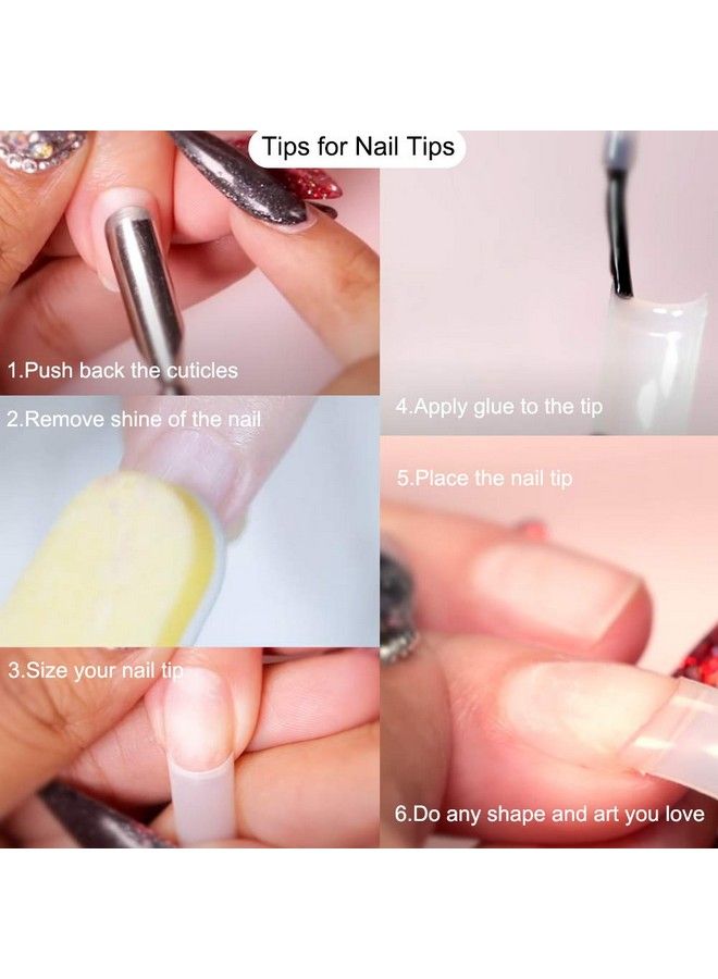 600 Clear Nail Tips Coffin French Fake Nails Tips 12 Sizes Lady Acrylic Artificial False Nails For Nail Salon Nail Shop